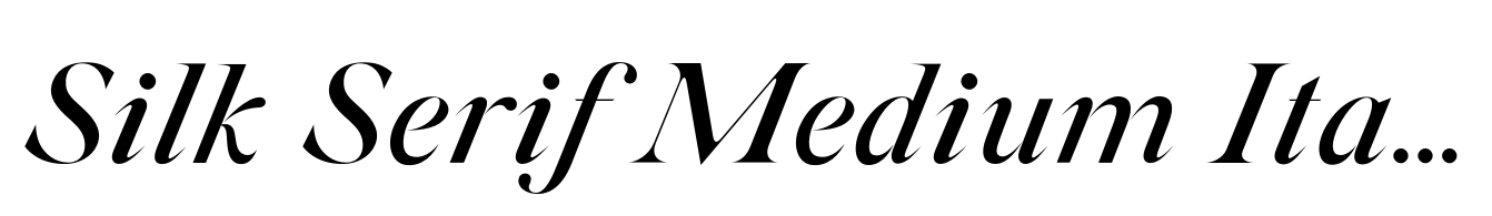 Silk Serif Medium Italic